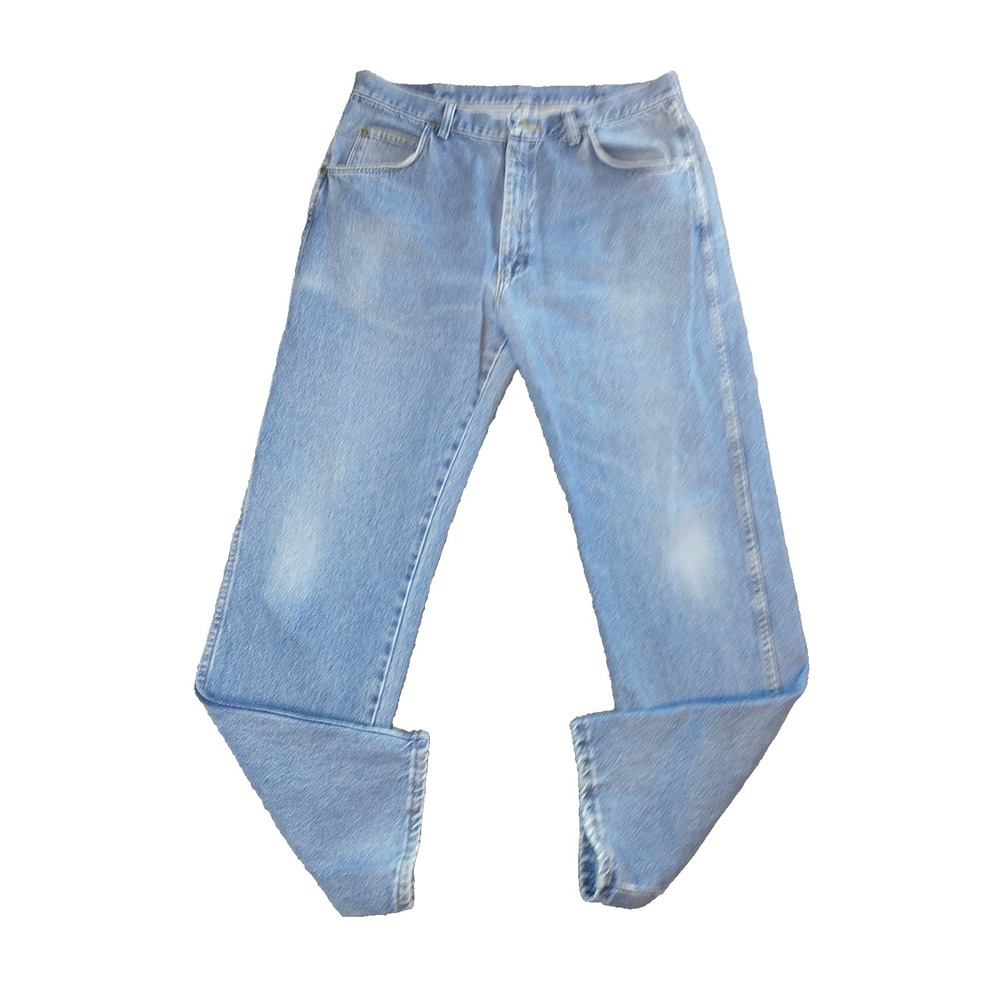 Wrangler Hero Authentic Mens Light Wash Straight Leg Jean 96501DS 34x32 USA Made